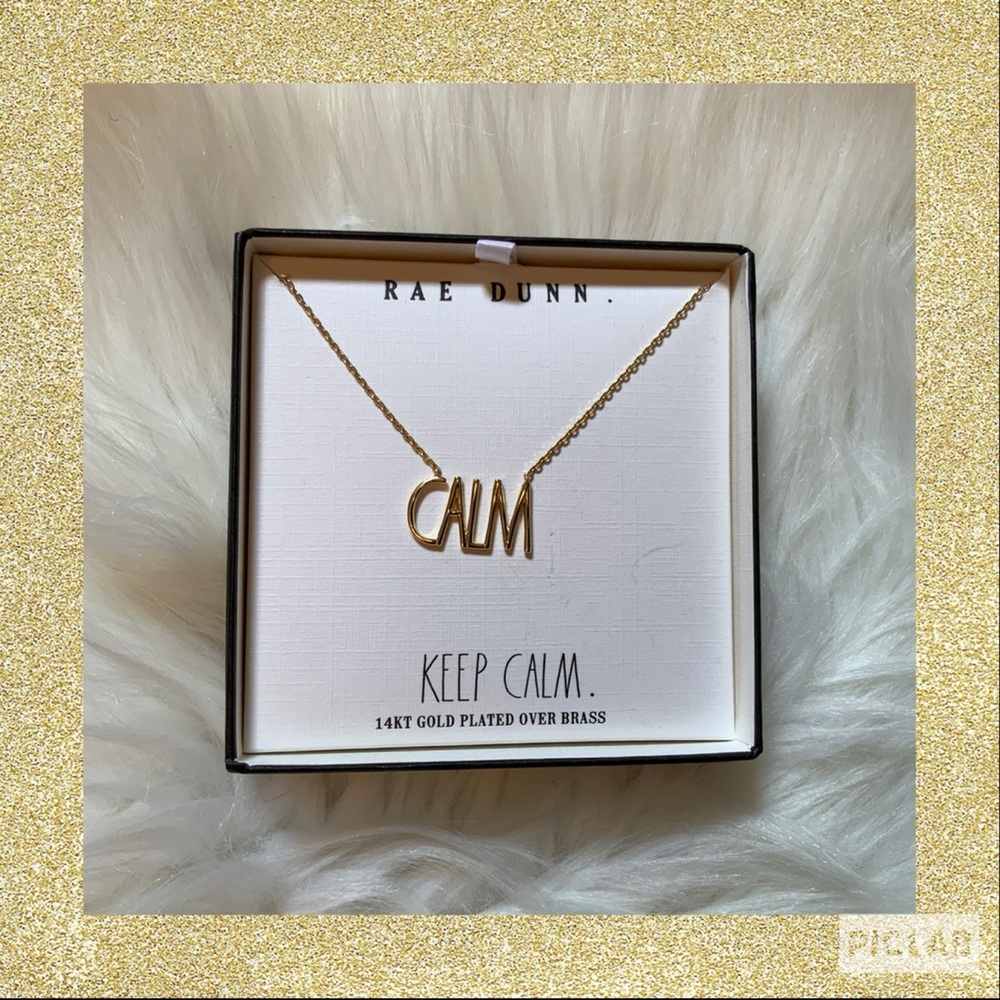 Rae Dunn CALM Necklace - New in Box